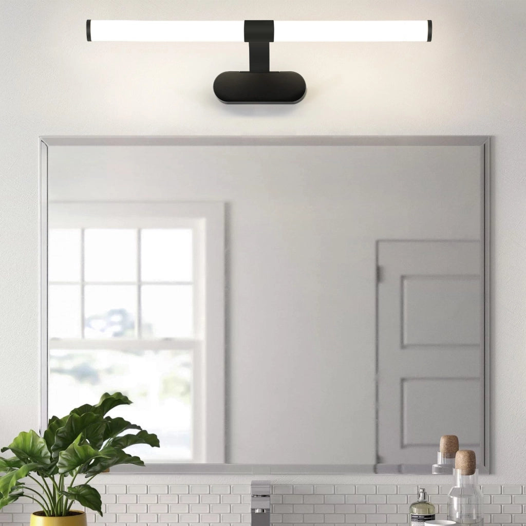 ZMH Lampada da Specchio LED per Bagno Nera 60 cm 8W Moderna IP44 a Parete Luce Neutra 4000K per Cucina e Armadio