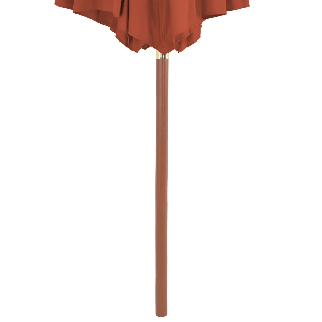 Ombrellone da Esterni con Palo in Legno 300 cm Terracotta 44498