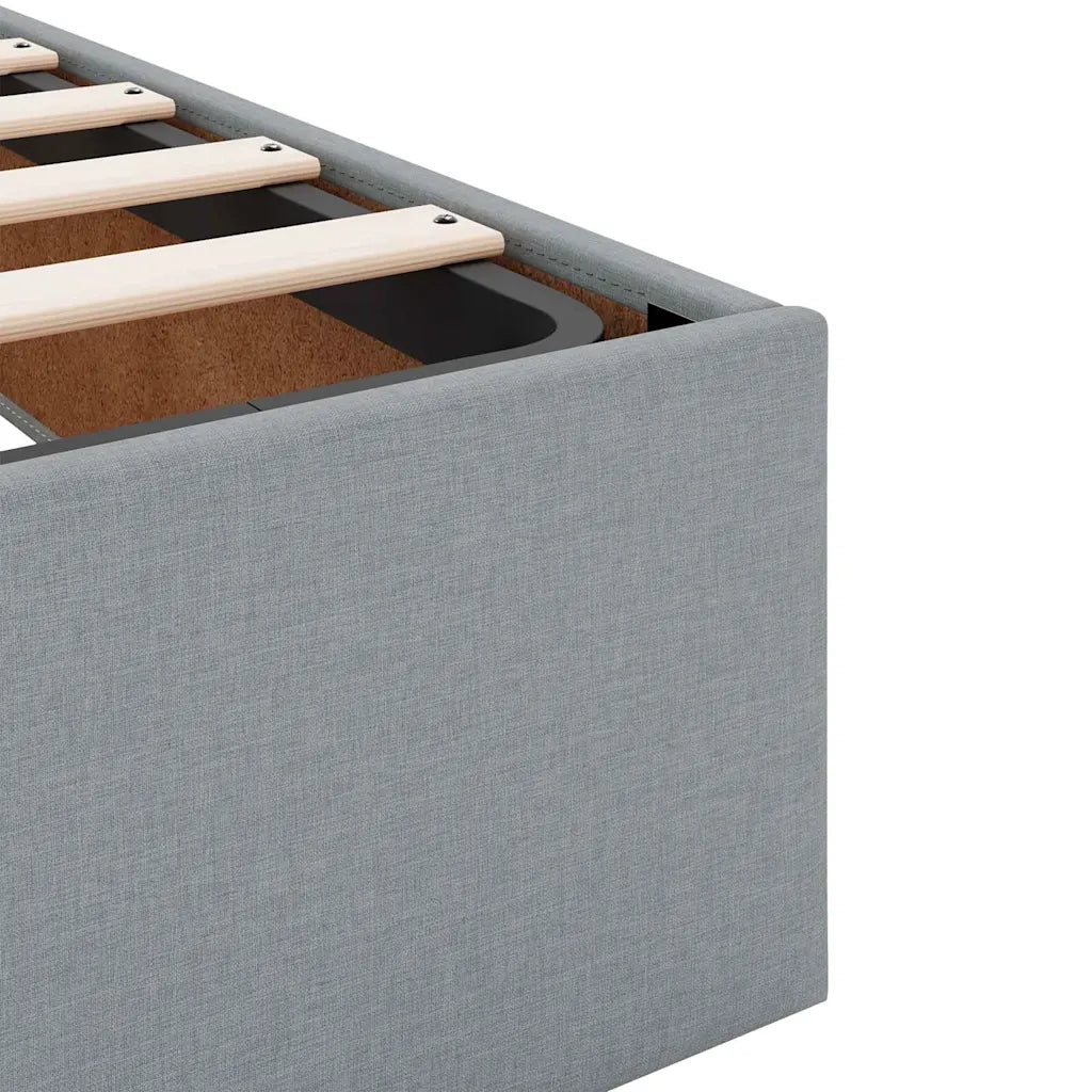 vidaXL Struttura del letto Grigio chiaro 100 x 200 cm Tessuto