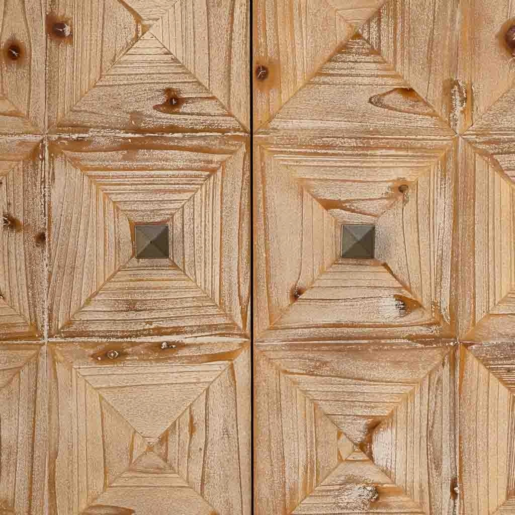 Mobile da ingresso in legno con 2 ante marroni 74x38x96h cm