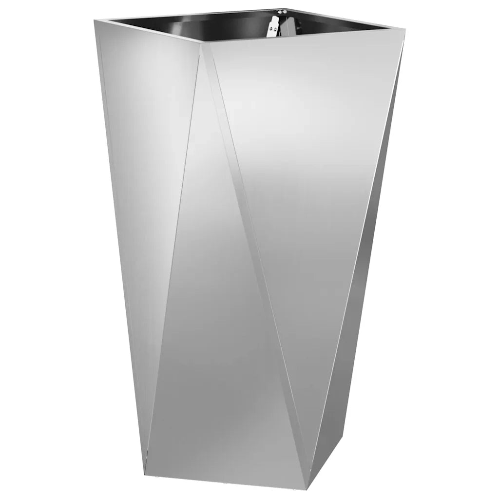 Fioriera | Cassetta per fiori | Vaso Argento 40 x 40 x 75 cm Acciaio zincato