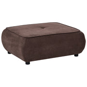 Pouf quadrato in tessuto marrone scuro imbottitura di qualità decorativo stile Moderno per soggiorno