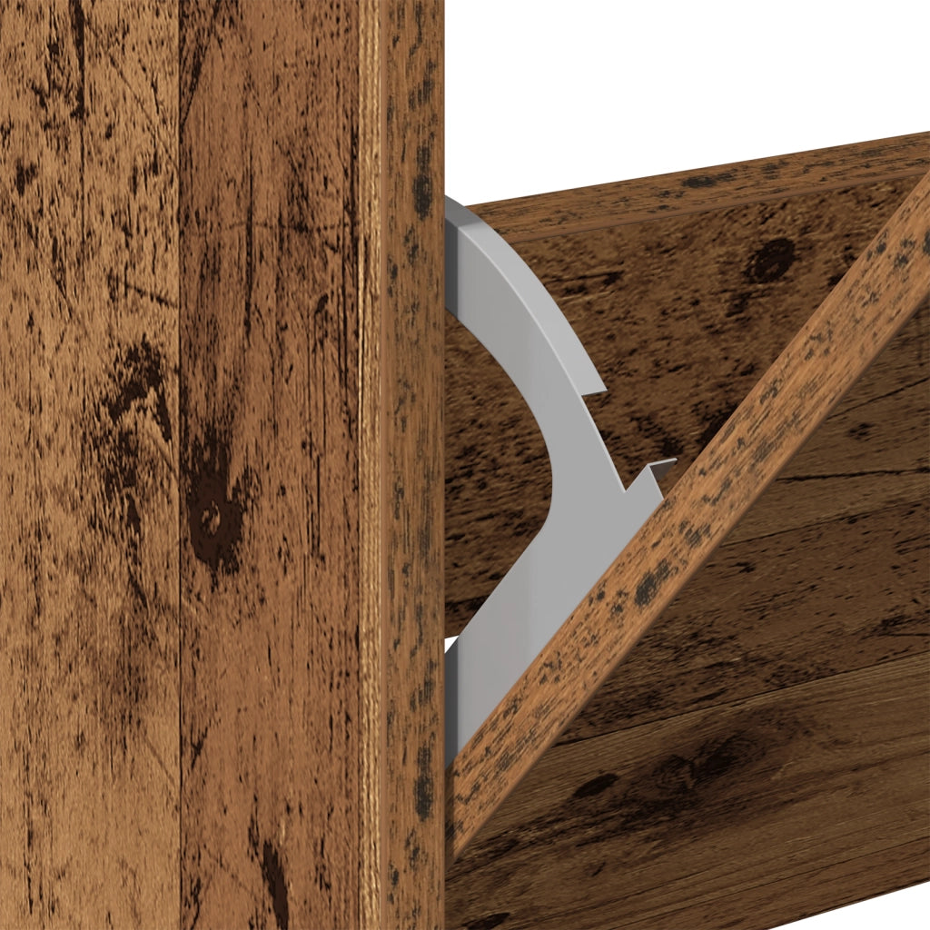 Cabinet per scarpe in legno vecchio 60x21x57 cm in legno ingegnerizzato