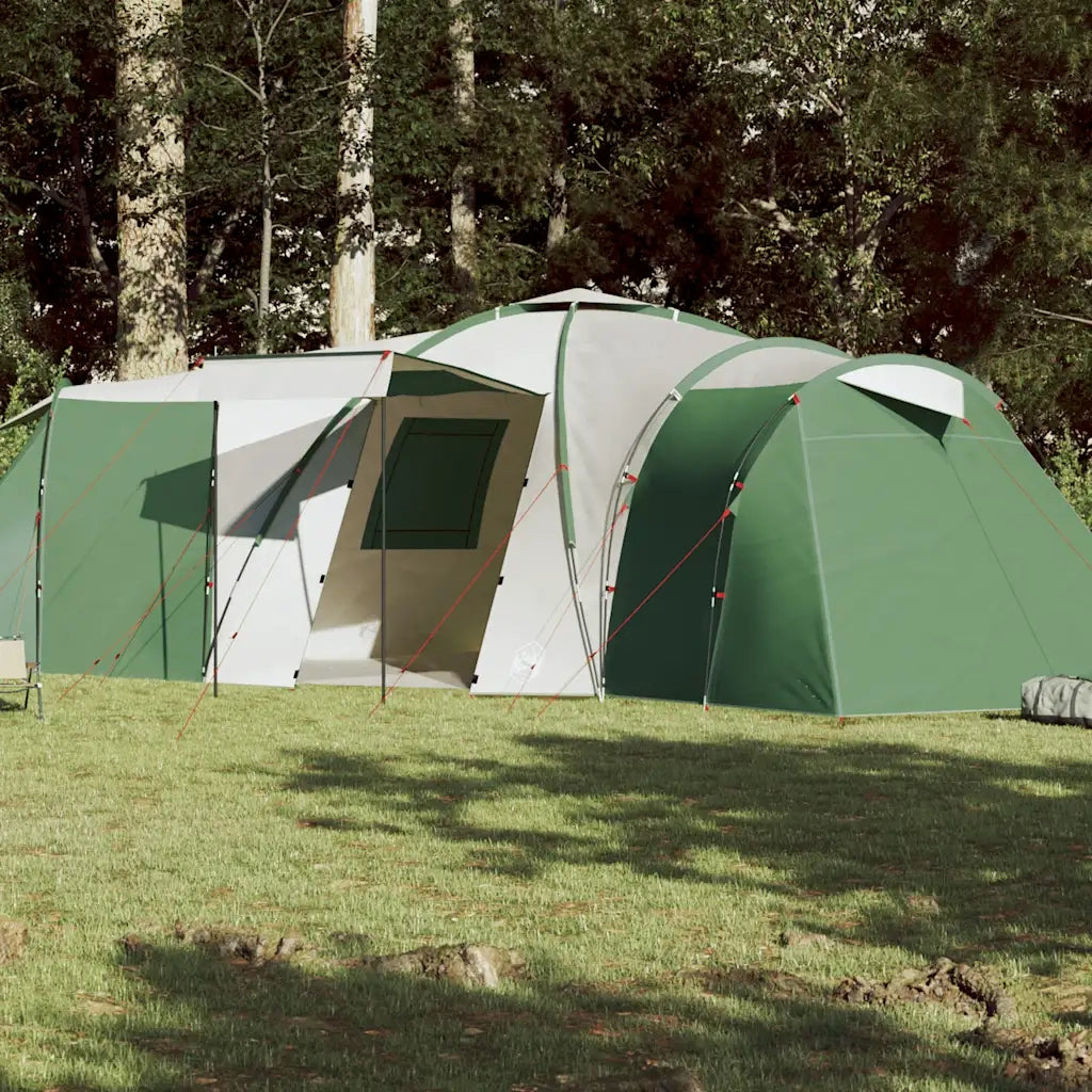 Tenda da Campeggio a Cupola per 12 Persone Verde Impermeabile 94346