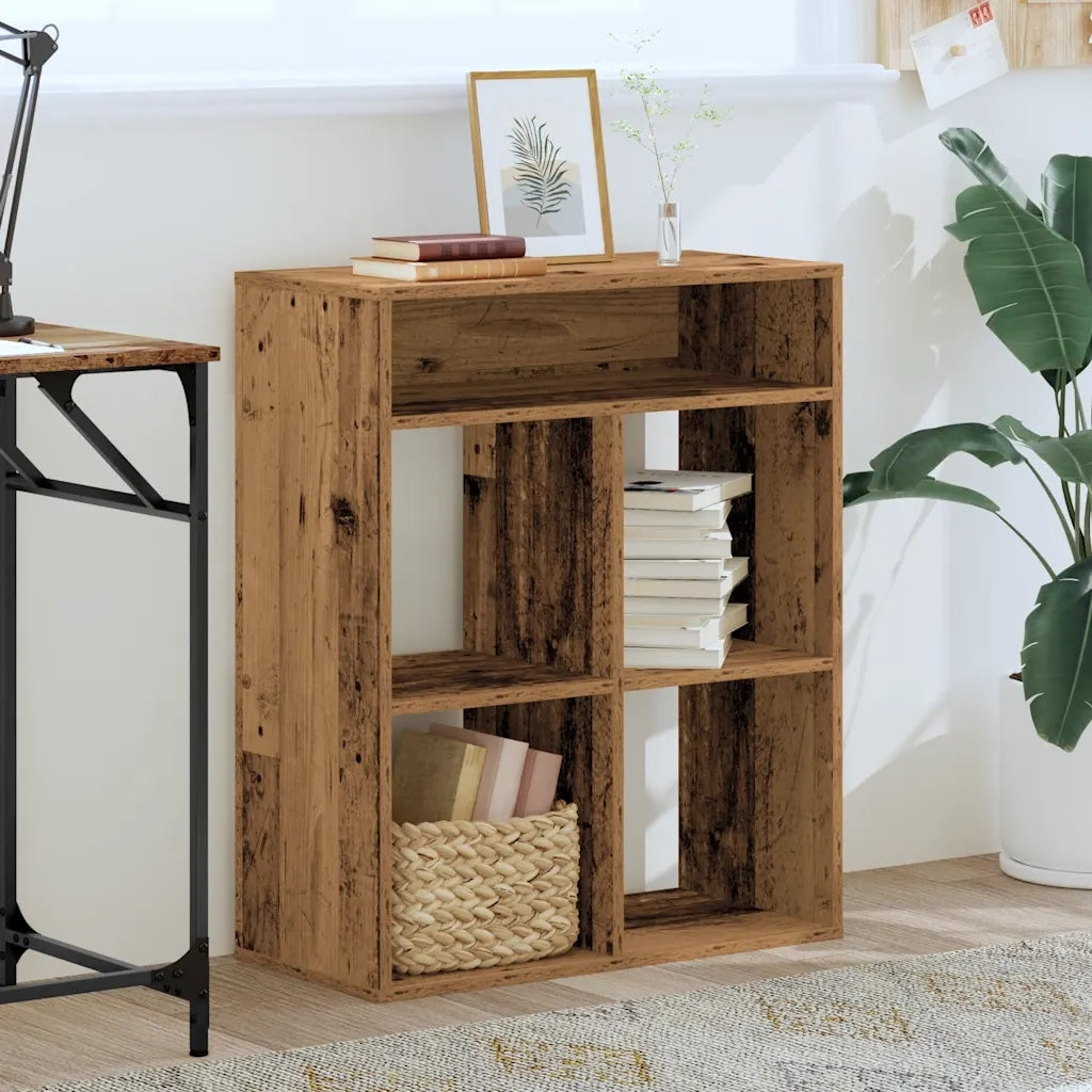 Libreria-Scaffale per Libri-Mobile di Stoccaggio Legno Antico 66x31x80 cm in Legno Multistrato