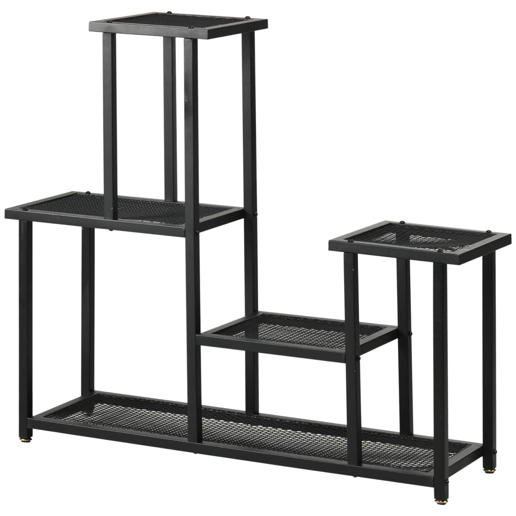 Libreria da esterno con 4 ripiani ¨C zephmum ¨C 91x25x83 cm nero