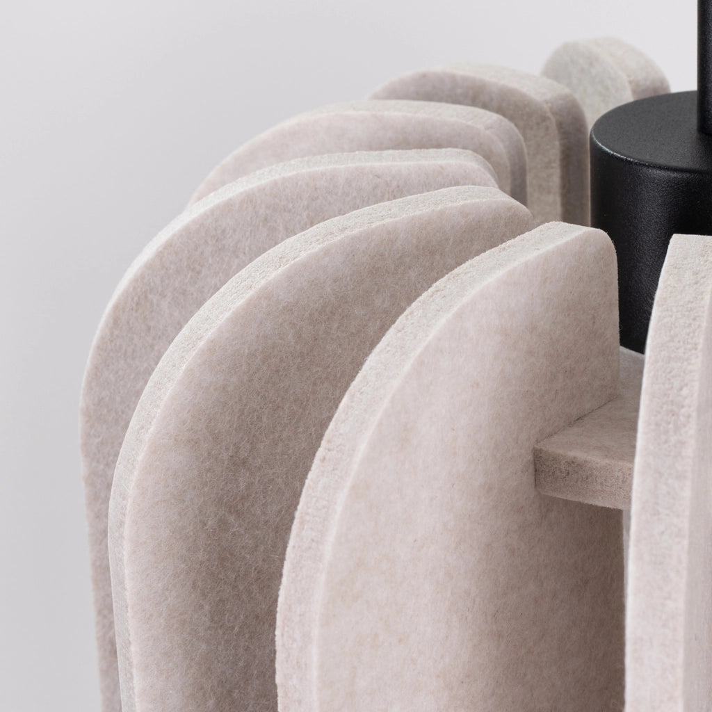 Lampada a sospensione MULA 27cm Paralume in feltro Struttura nera Design moderno