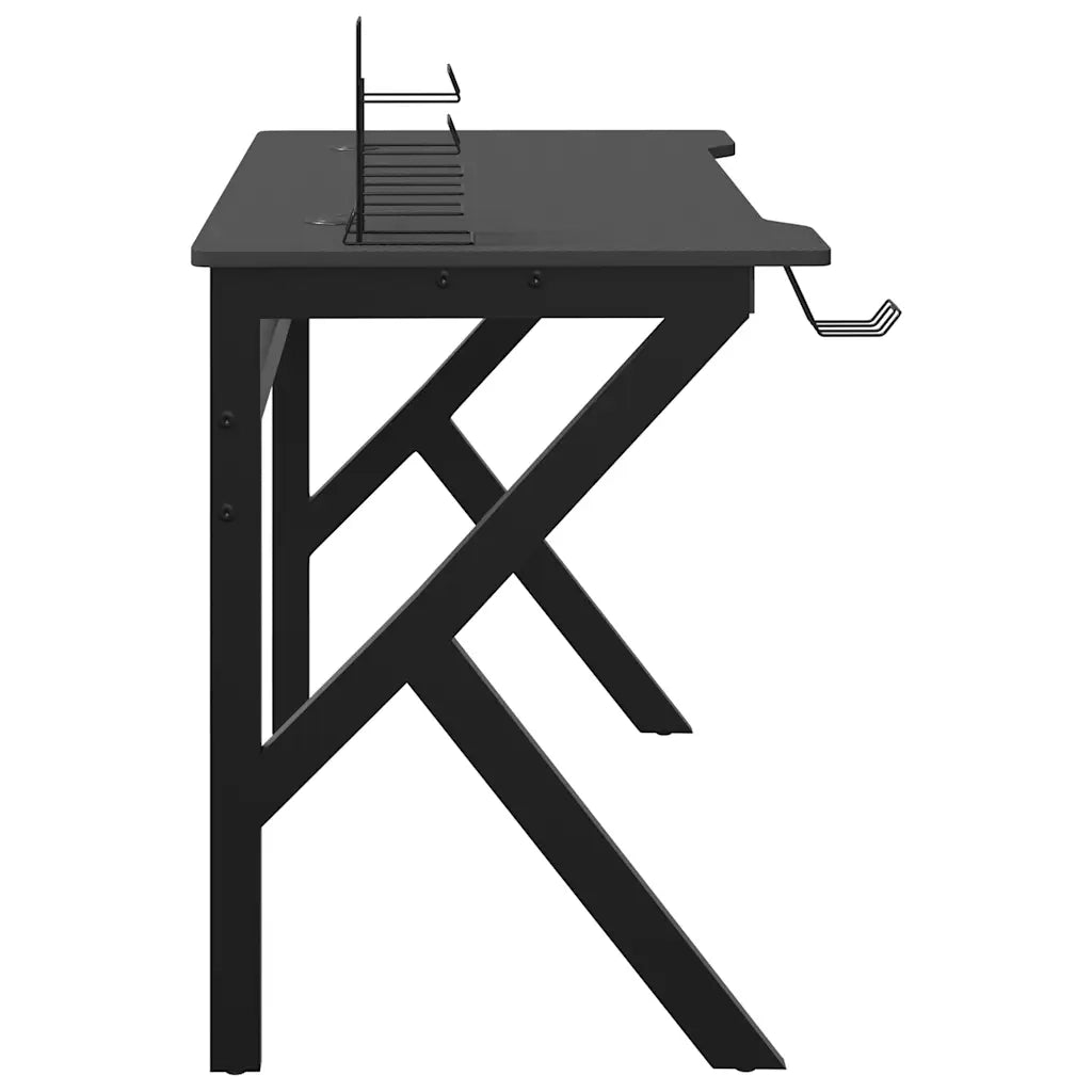 Scrivania da Gaming con Gambe a K Nera 110x60x75 cm 325402