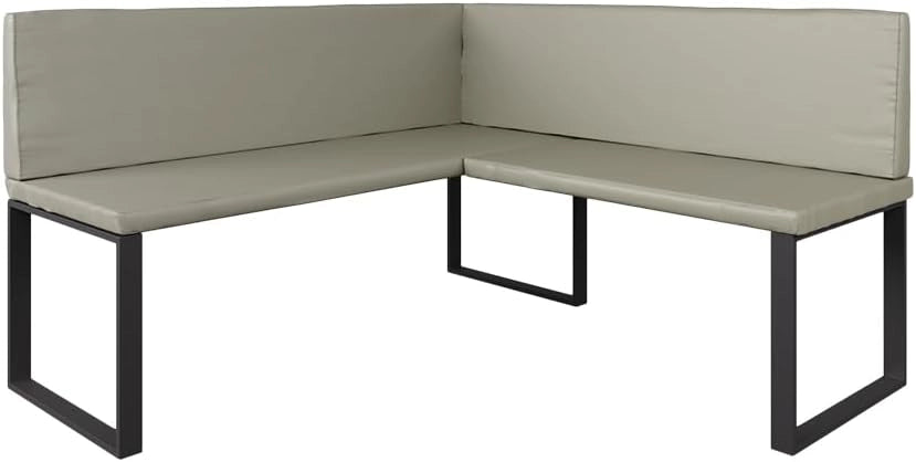 panca ad angolo Ravon, Antracite, 150 x 150 cm, adatta come panca da pranzo per cucine e zone pranzo