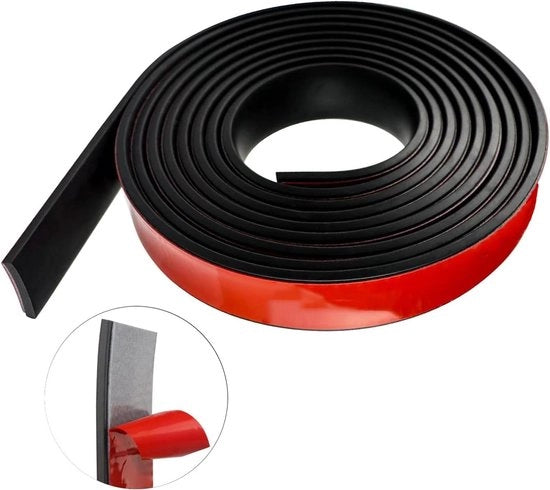 Strisce autoadesive in neoprene 25 mm (B) x 3 mm (D) x 300 cm (L) profilo massivo per sigillature, coperture, isolamento e antivibrazioni