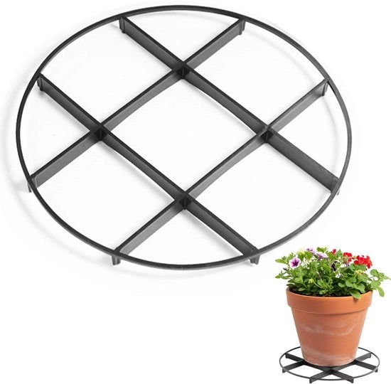 6 pezzi di supporti per piante per esterno, 25 cm, rotondi, contenitore per vasi, drenaggio, griglia per vasi, plastica, rete, per interni ed esterni, casa, giardino