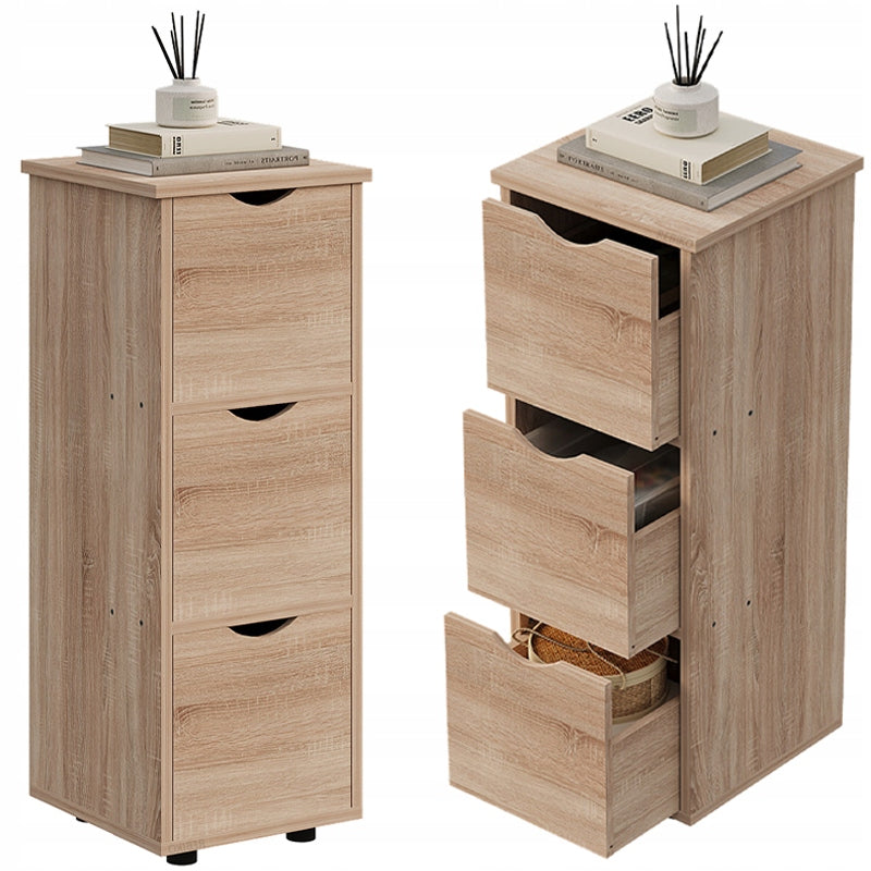 Armadio a colonna con cassetti rustico rovere comò verticale stretto capiente