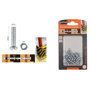 Trade Shop - Set 22 Pz Viti Vite Testa A Croce Tonda 4x20 Mm Con Dadi Dado Esagonale M4 90961 -