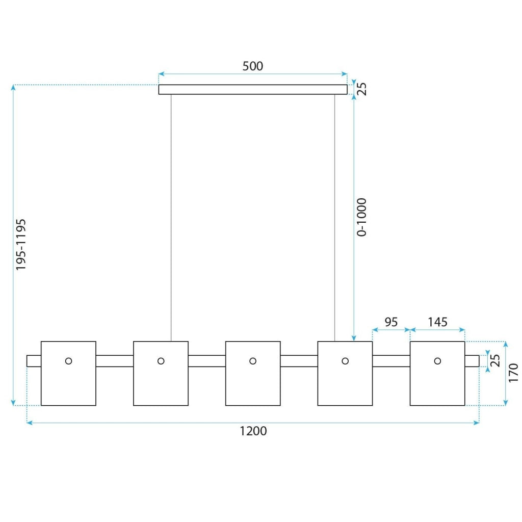 Lampada Da Soffitto APP1706-5CP Grey G9