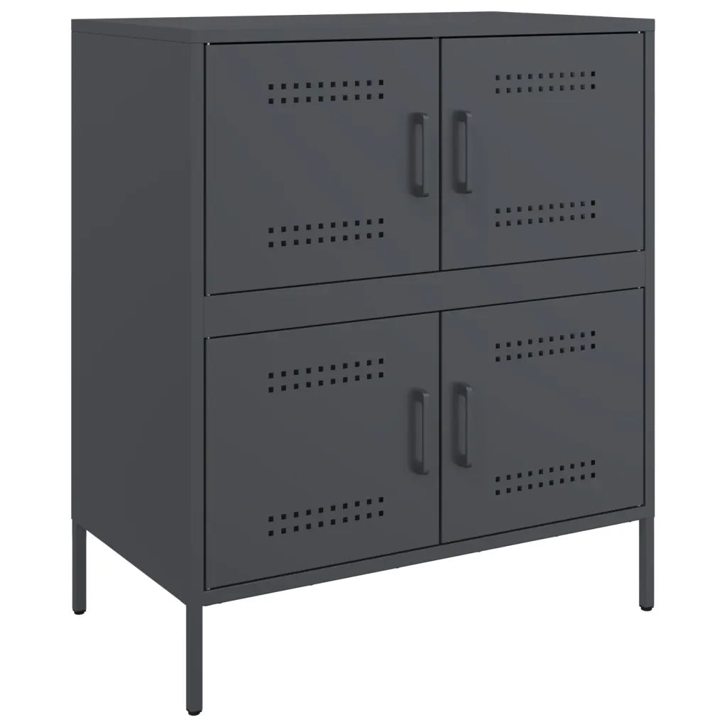 Credenza-Buffet-Armadio da cucina Antracite 68x39x79 cm in Acciaio
