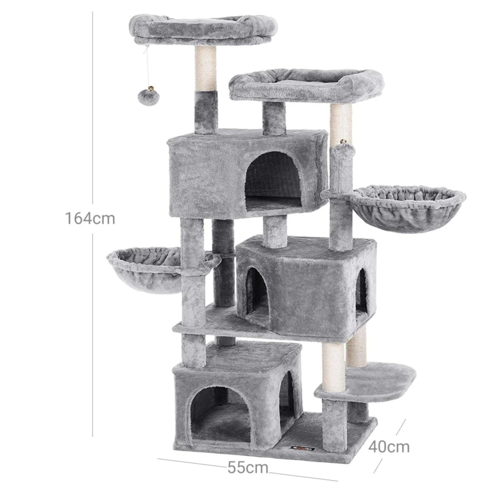 Tiragraffi grande con 3 scomparti alto 164 cm grigio chiaro 12_0001159
