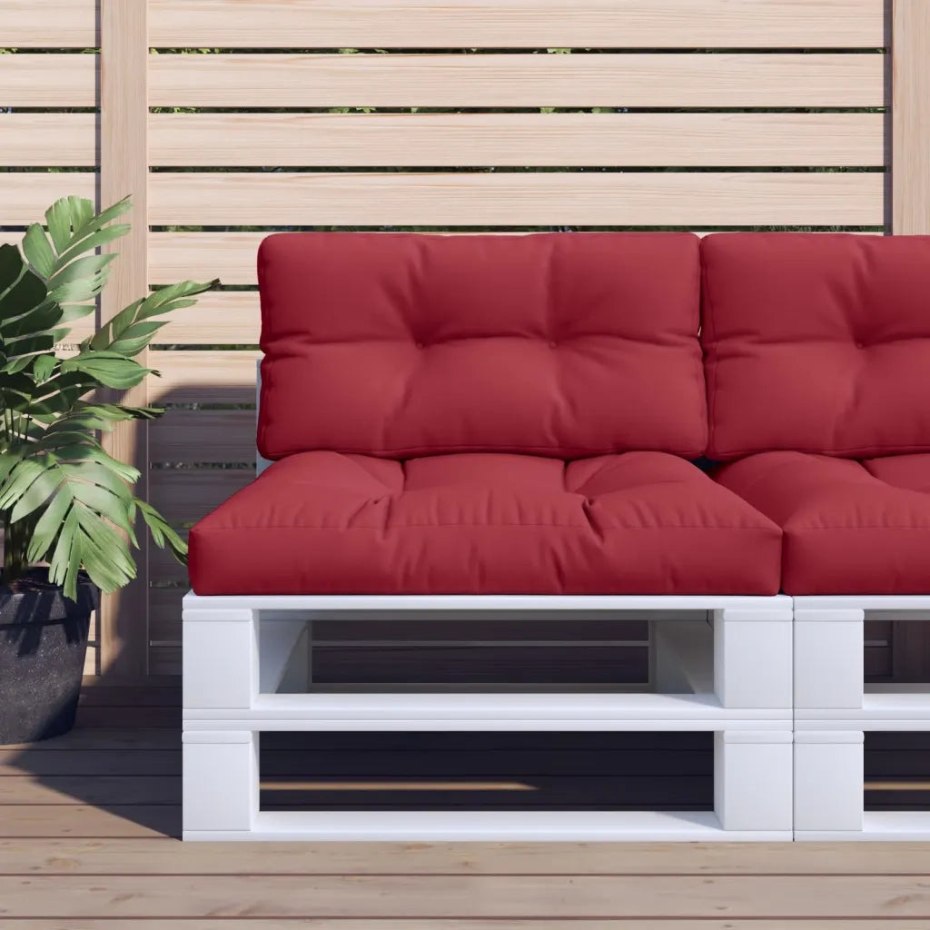 Cuscino per pallet | Cuscini per sedie Rosso Vino 80x40x12 cm in Tessuto
