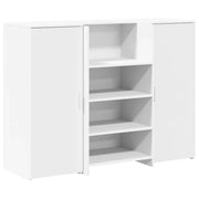 Banco Reception | Scrivania | Tavolo da Ufficio Bianco 135x50x103,5 cm in Legno Multistrato