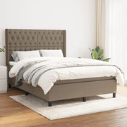Giroletto a Molle con Materasso Tortora 140x190 cm in Tessuto 3131669