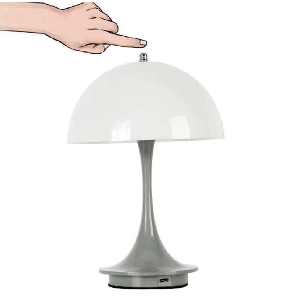 LAMPADA TAVOLO TOUCH LED MODERNA RICARICABILE BAR HOTEL RISTORANTE GRIGIO ML-G03