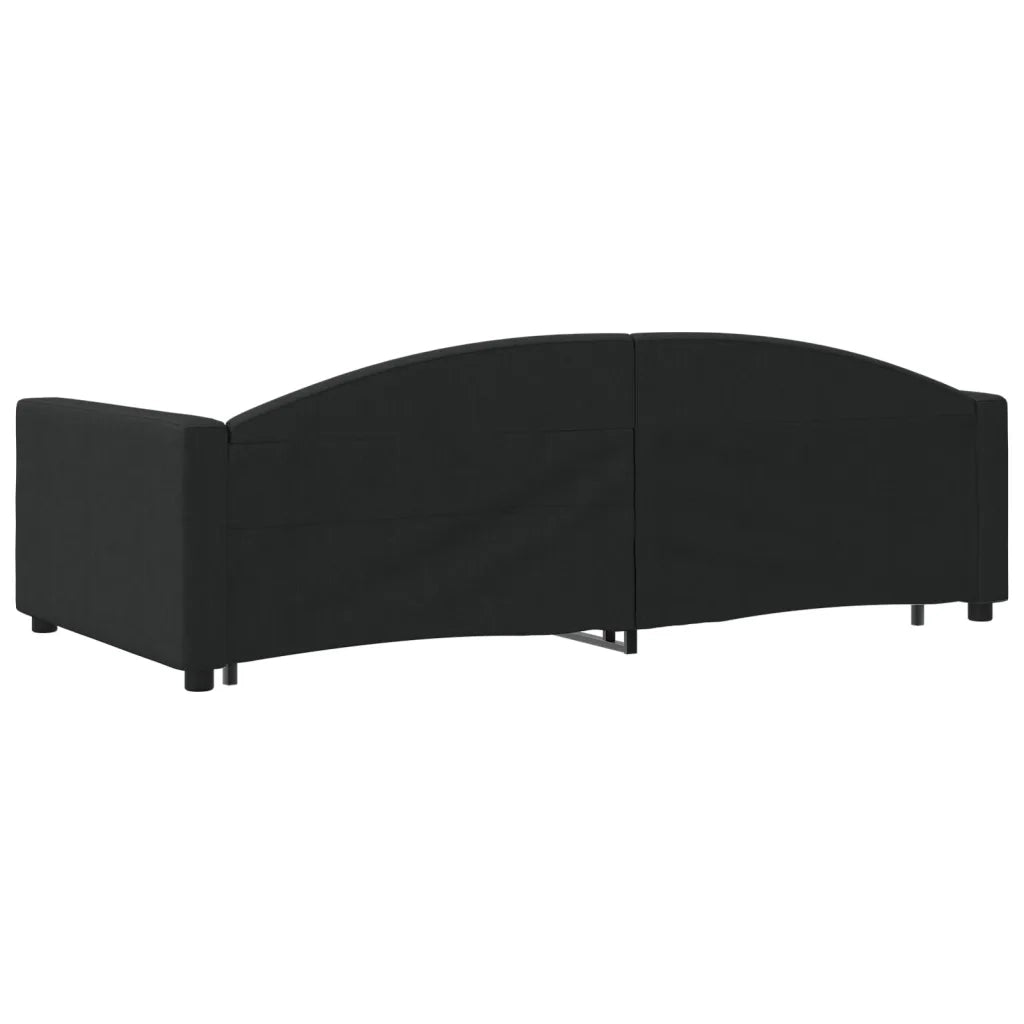Divano Letto con Letto Estraibile-Sofa Letto-Daybed Nero 100x200 cm in Tessuto 266013