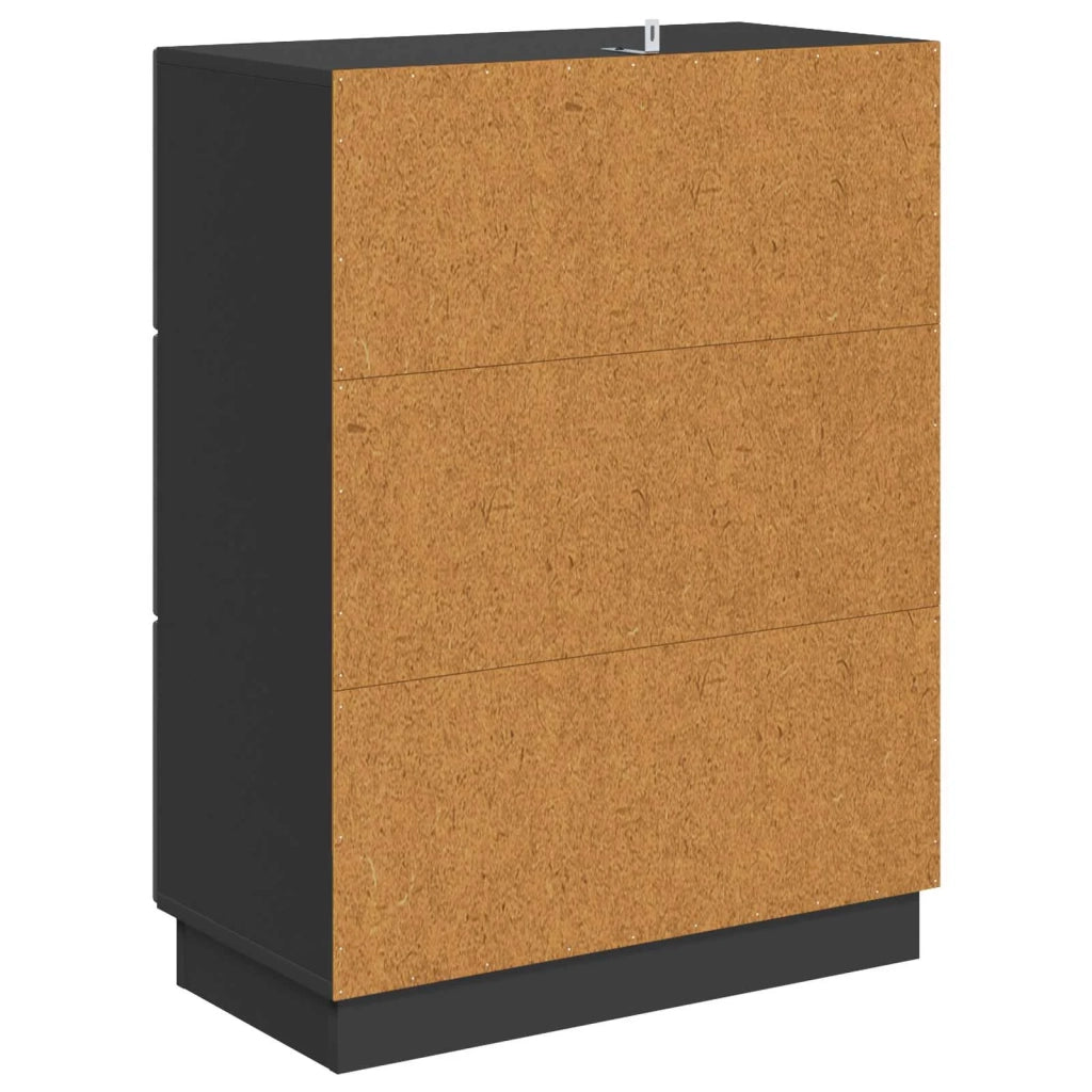 Mobile con Cassetti Nero 66 x 34,5 x 87 cm Legno ingegnerizzato 895296