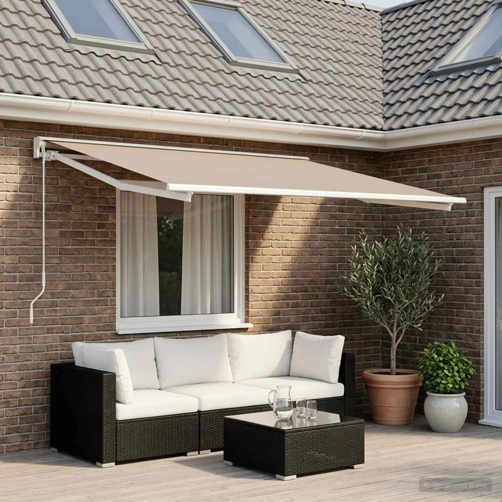 Telo di ricambio per tenda da sole Beige 300 x 250 cm 3444363