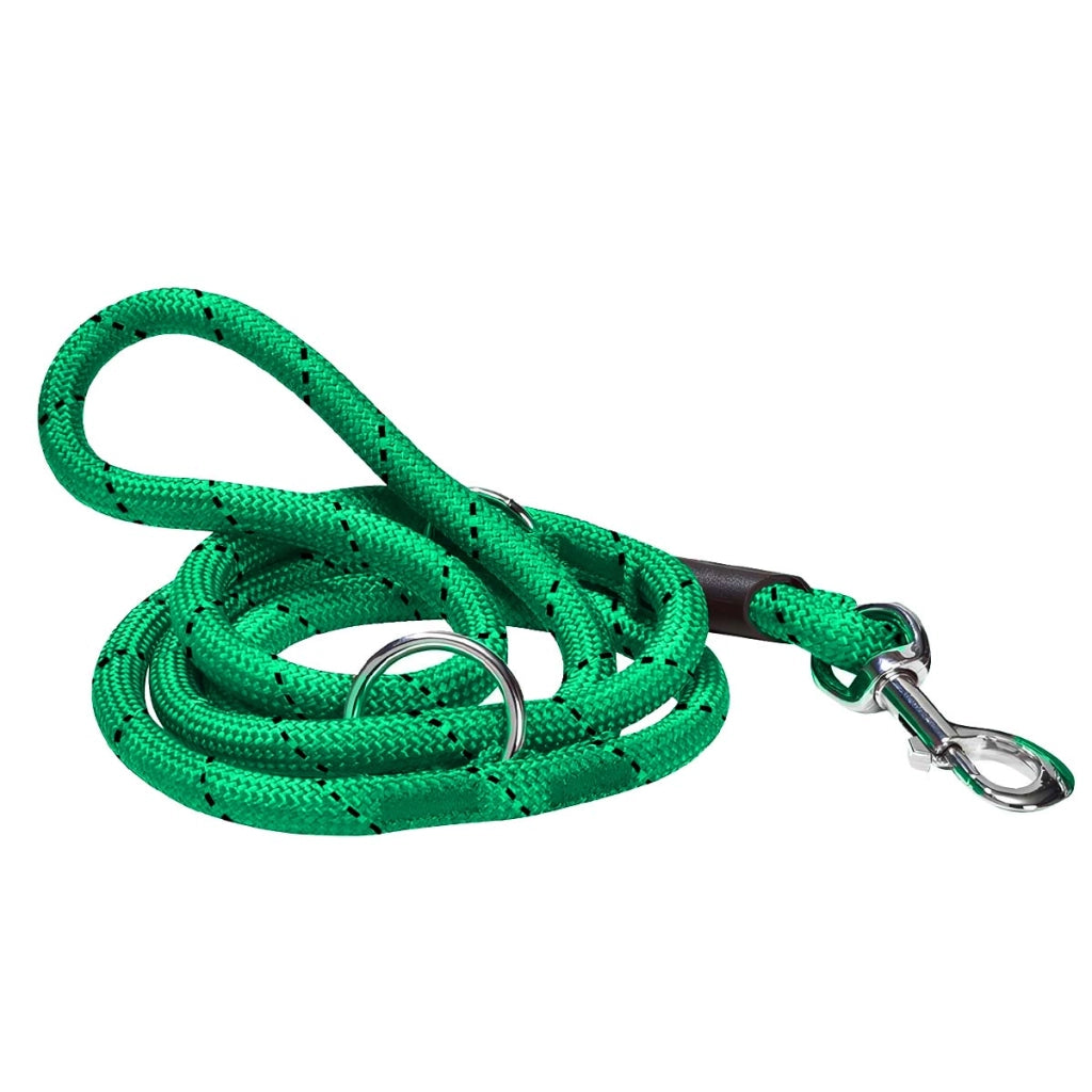 Guinzaglio per cani da 150 cm con collare regolabile da 45 cm in corda resistente Verde Inny
