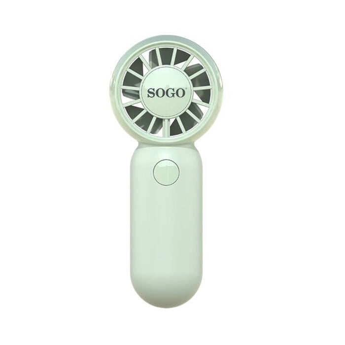 Ventilatore portatile ricaricabile 3W, 500mAh, 3 velocità, 10400 rpm, tipo USB-C per casa e viaggio - SOGO