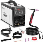 Apparecchio per saldatura TIG - AC/DC - 250 A - Durata di accensione 60% - 2T/4T - MMA - con maschera