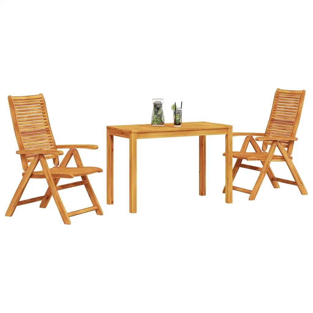 Set da Pranzo per Giardino 3 pcs Marrone 3375623