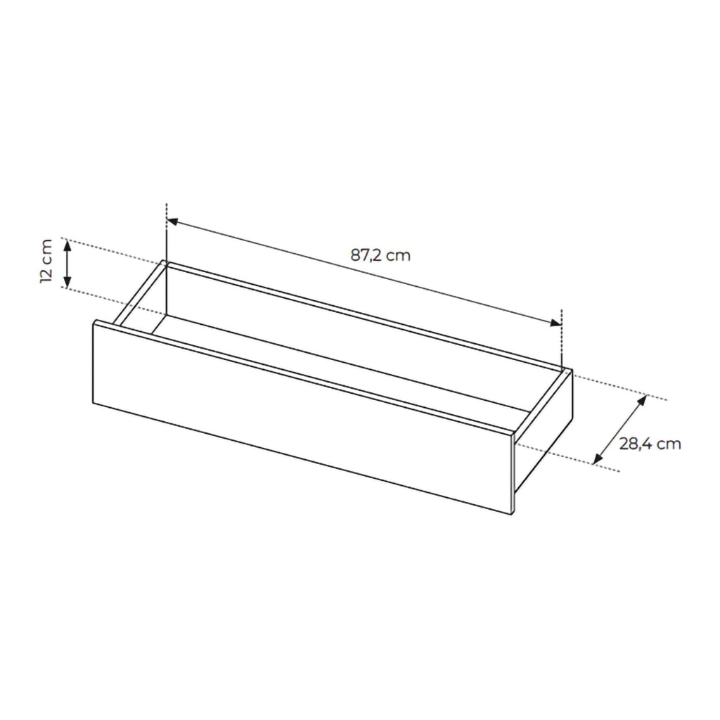 Karisasa, Tavolino da Salotto un Cassetto, 96x40x43h cm Beige