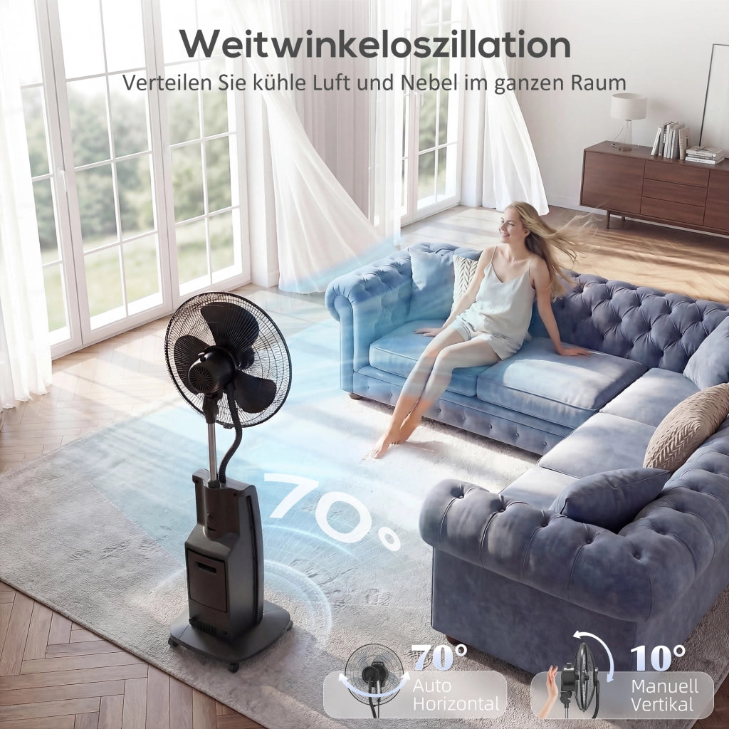 Ventilatore Nebbia con Telecomando ¨C zephmum ¨C Grigio