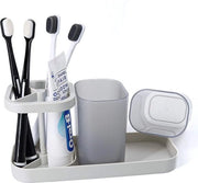 Organizzatore multifunzionale per la doccia o la cabina armadio in plastica di alta qualità con contenitori (grigio)
