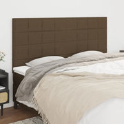Testiera-Testata-Testiera Decorativa Marrone Scuro 180x5x118/128 cm Tessuto 653111