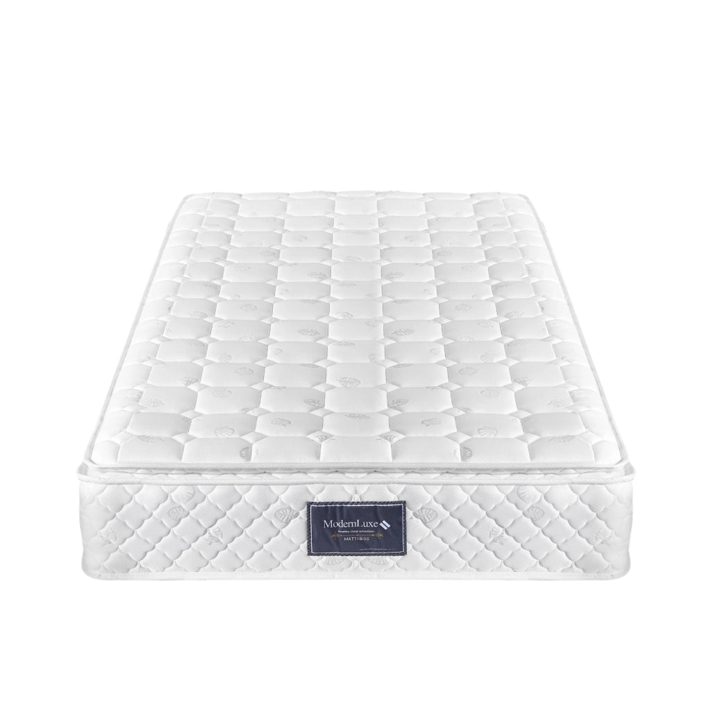 Letto imbottito singolo blu 90x200 cm con rete a doghe e materasso a molle insacchettate H3