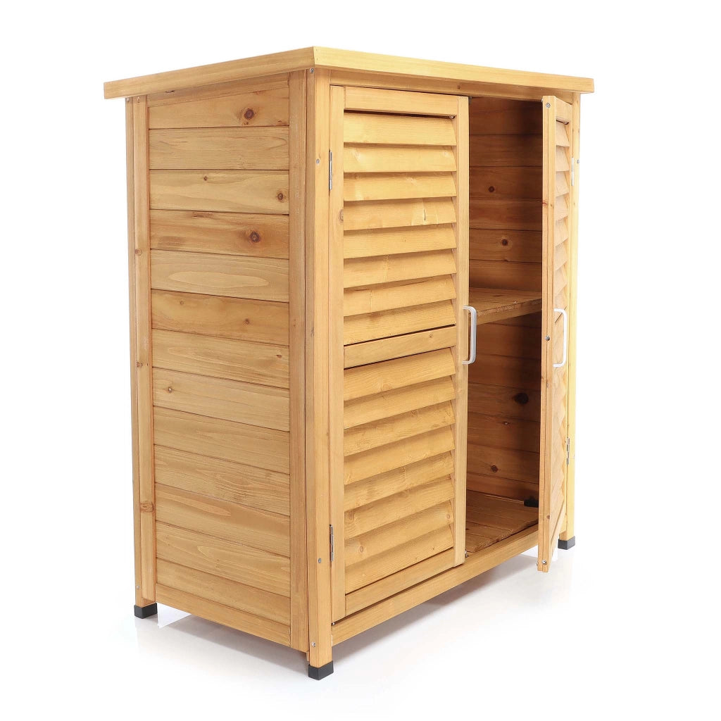 Armadio basso da giardino 2 ante 870x465x916 mm In legno di abete rosso Capanno degli attrezzi