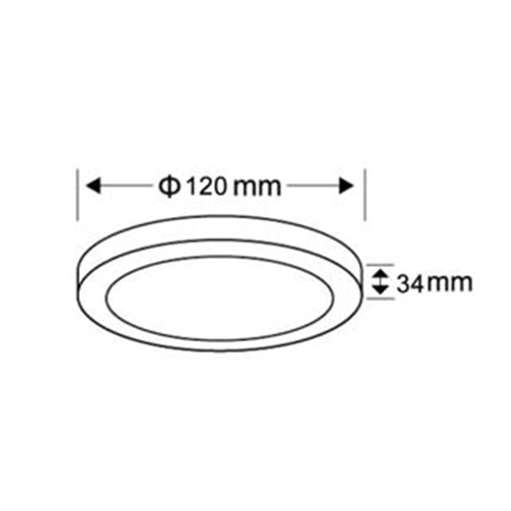 Trade Shop - Plafoniera Pannello Led 6w Cct 3 Colorazione Luce Fredda Calda Naturale P120b-t3c -