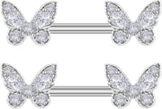 Piercing con set di 2 elementi in acciaio inox 14G