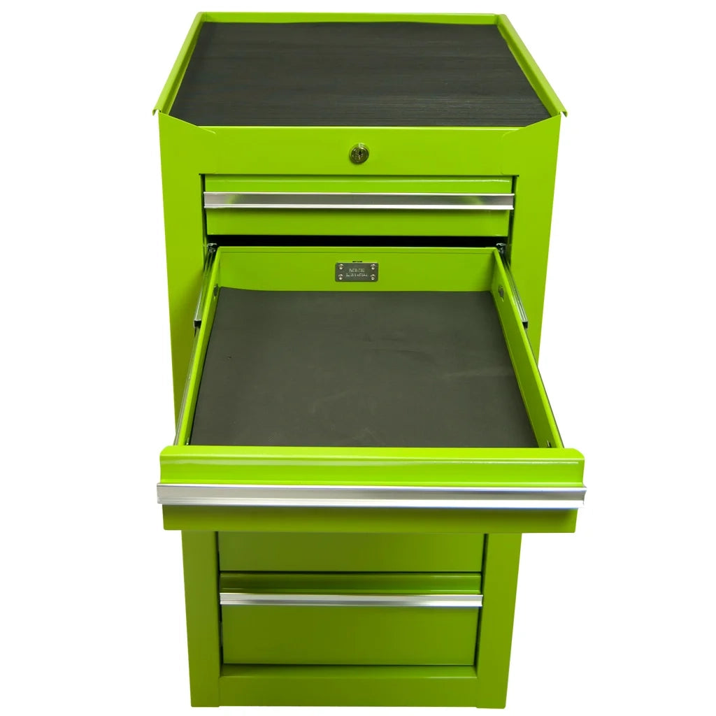 Armadio portautensili verde, stretto, 7 cassetti, Professional