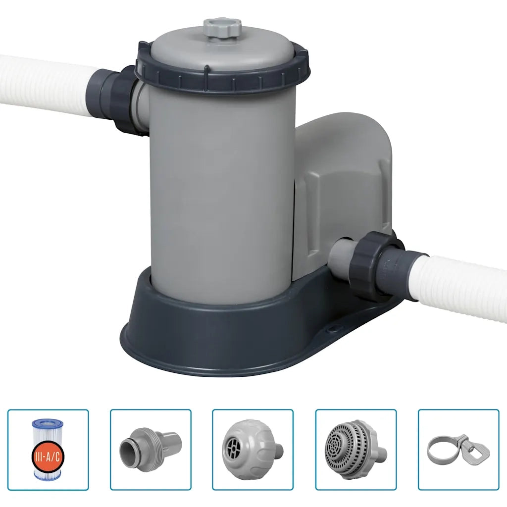 Bestway Set Piscina Ovale Power Steel 488x305x107 cm 3202567