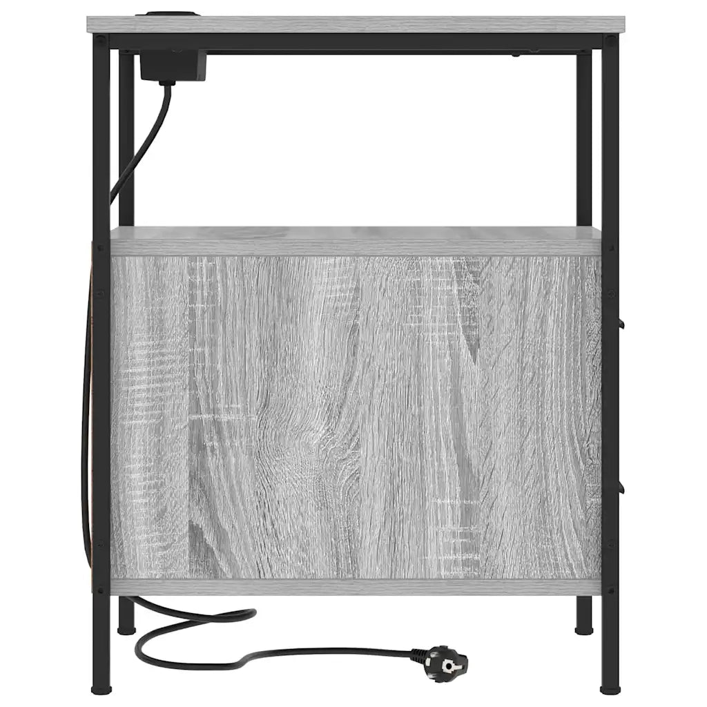 Set di 2 Comodini | Armadio da Notte | Mobiletto da notte Grigio Sonoma 30 x 48 x 61 cm