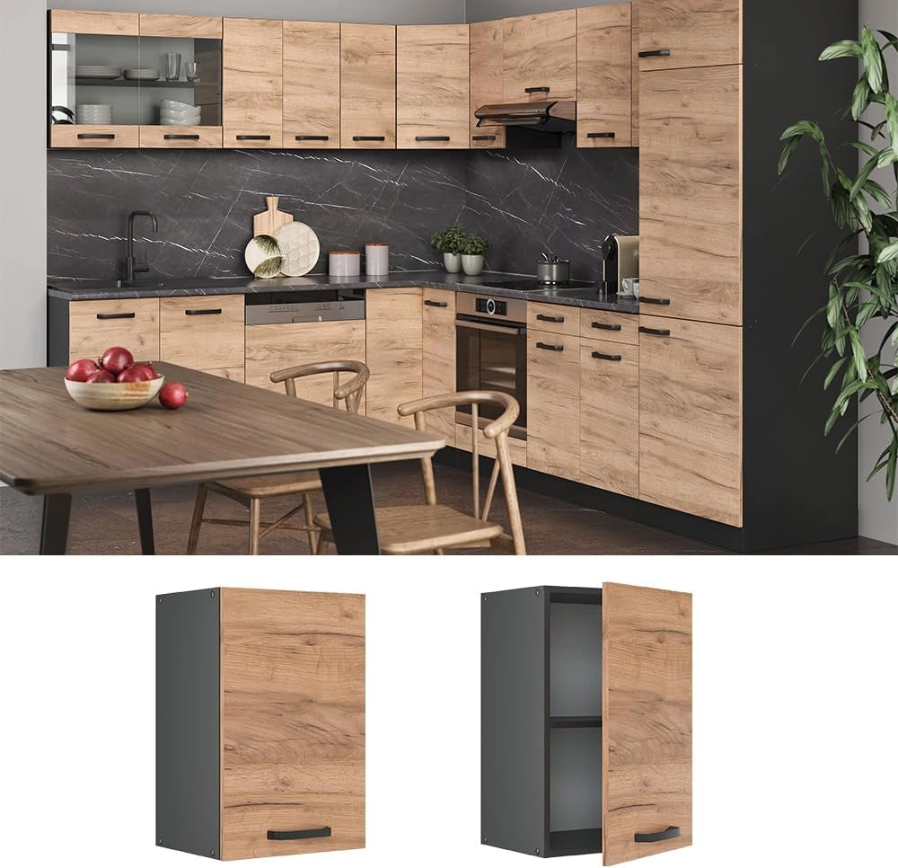 Pensile da cucina R-Line, Quercia dorata, 40 cm, per la libera combinazione all'interno di sistemi cucina modulari