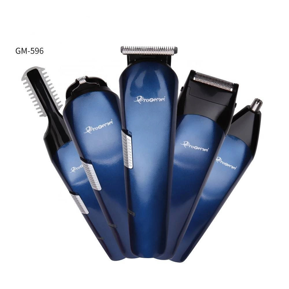 Trade Shop - Rasoio 8in1 Gm596 Batteria Ricaricabile Trimmer Kit Cura Uomo Tagliacapelli Barba -