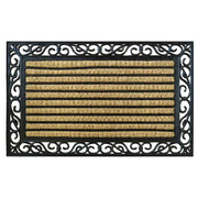 Zerbino in gomma e cocco naturale marrone 75x45x1