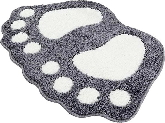 Tappeto Bagno Matto di ingresso Matto Bagno - Piede Carrello Toiletto Bagno Doccia Tappeto Antiscivolo Assorbente Acqua Idrorepellente Rapido asciugatura Lavabile Duraturo Tappeto - 40 cm x 60 cm (grigio)
