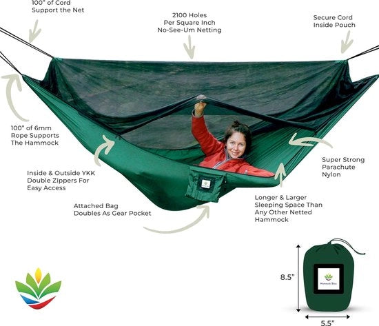 Materasso da campeggio - Insetti repellente - 250 cm corda inclusa - Invertibile - Qualità superiore