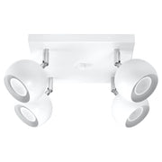 Lampada moderna in acciaio bianco a 4 luci Bittersweet Shimmer Oculare GU10