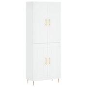 Buffet credenza cassettiera mobiletto mobile contenitore organizer cucina soggiorno salotto alto 69,5 x 34 x 180 cm legno ingegnerizzato bianco 02_0032666