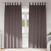 Tende Blackout con Anelli 2 pcs Marrone Scuro 260 x 140 cm 4107557